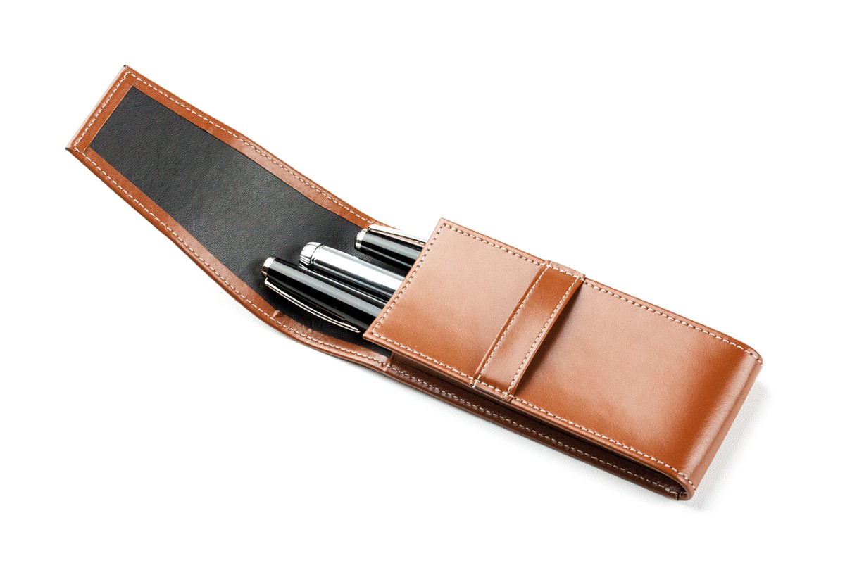 Schreibgeräteetui TRIO CAMBRIDGE Top Grain Leder hellbraun